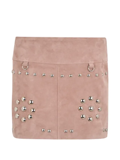 John Richmond stud-embellished suede mini skirt