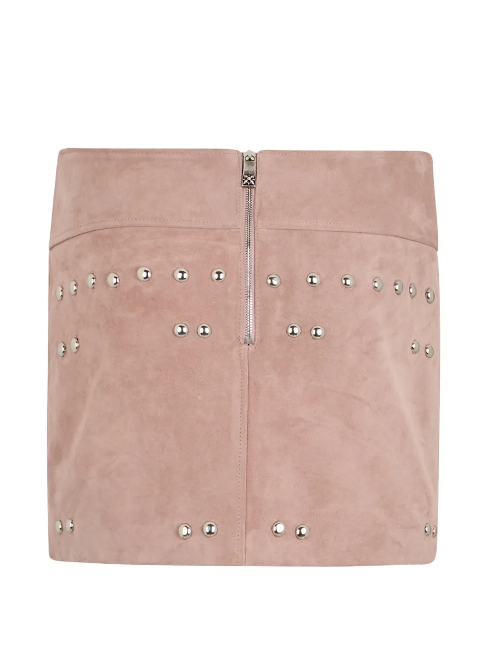 John Richmond Suède mini-rok verfraaid met studs Roze