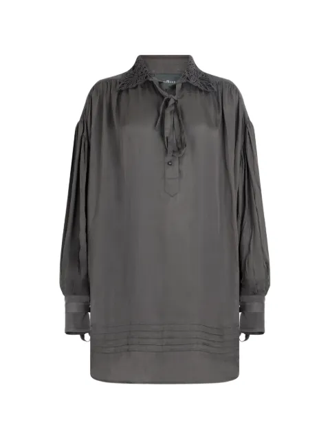 John Richmond blusa con cuello de encaje y lazo