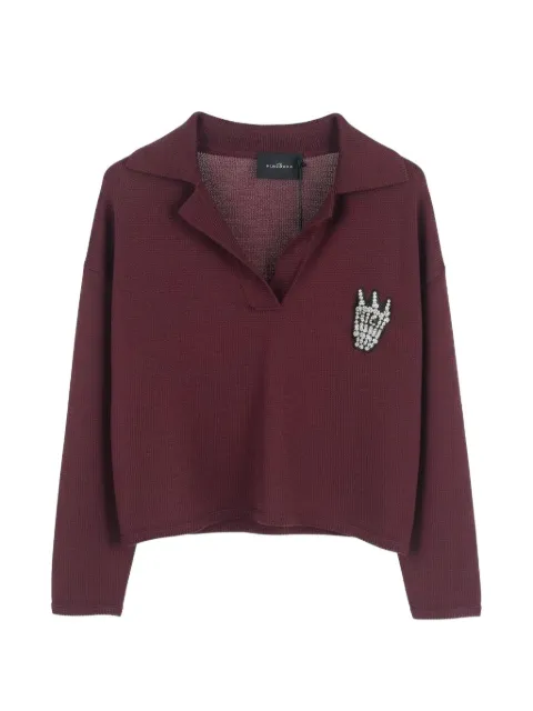 John Richmond suéter con cuello de playera tipo polo
