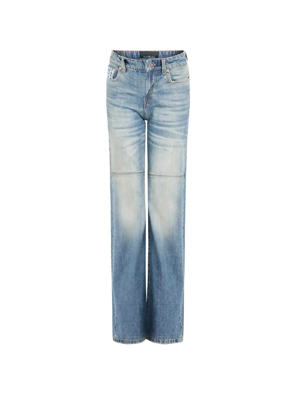 John Richmond Jeans dritti effetto schiarito - Blu
