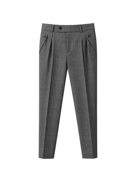 John Richmond Prince of Wales check pleated trousers
