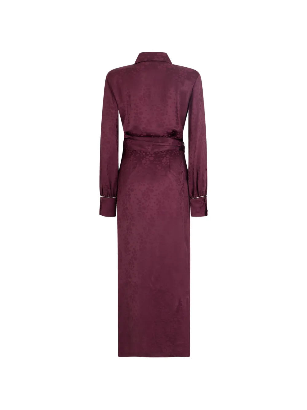 John Richmond jacquard-patterned rhinestone-embellished maxi dress Rood
