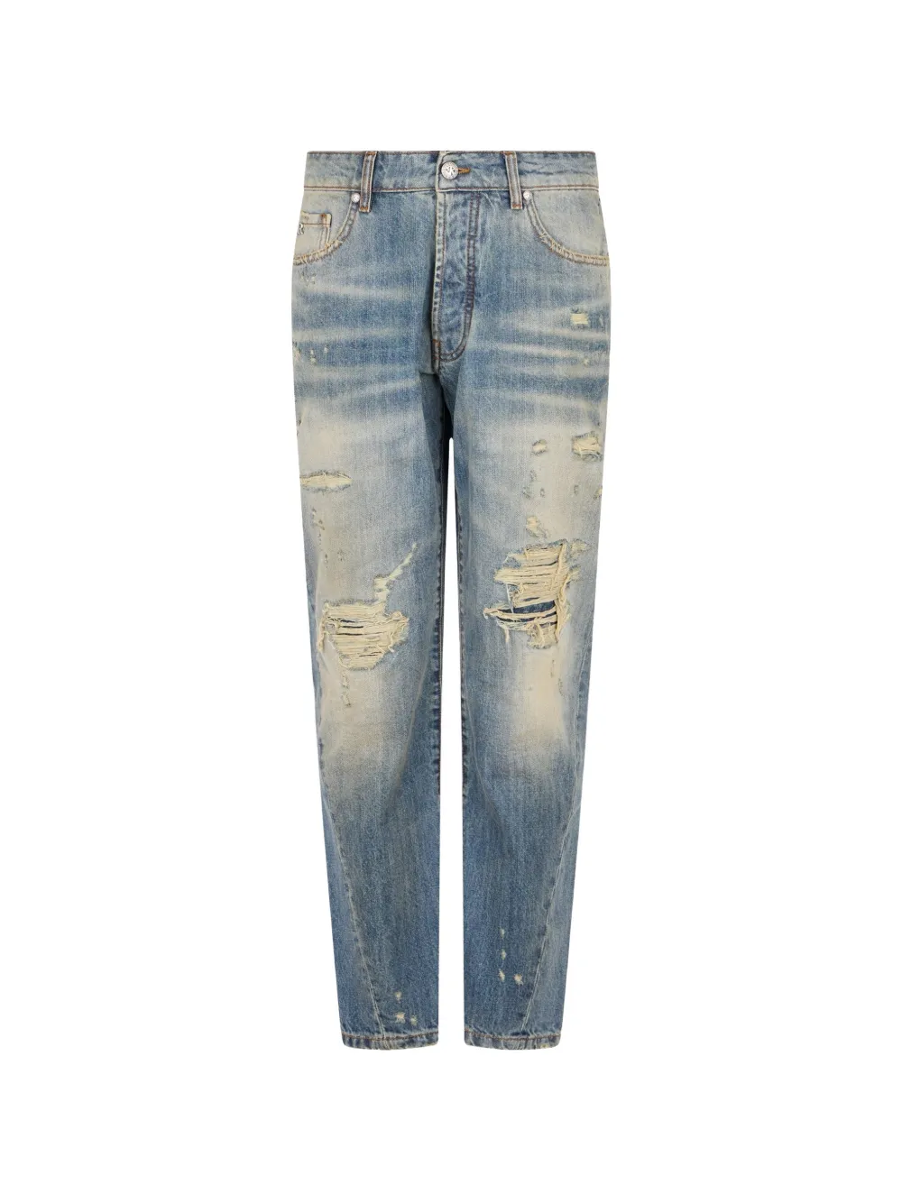 John Richmond distressed faded jeans - Blu