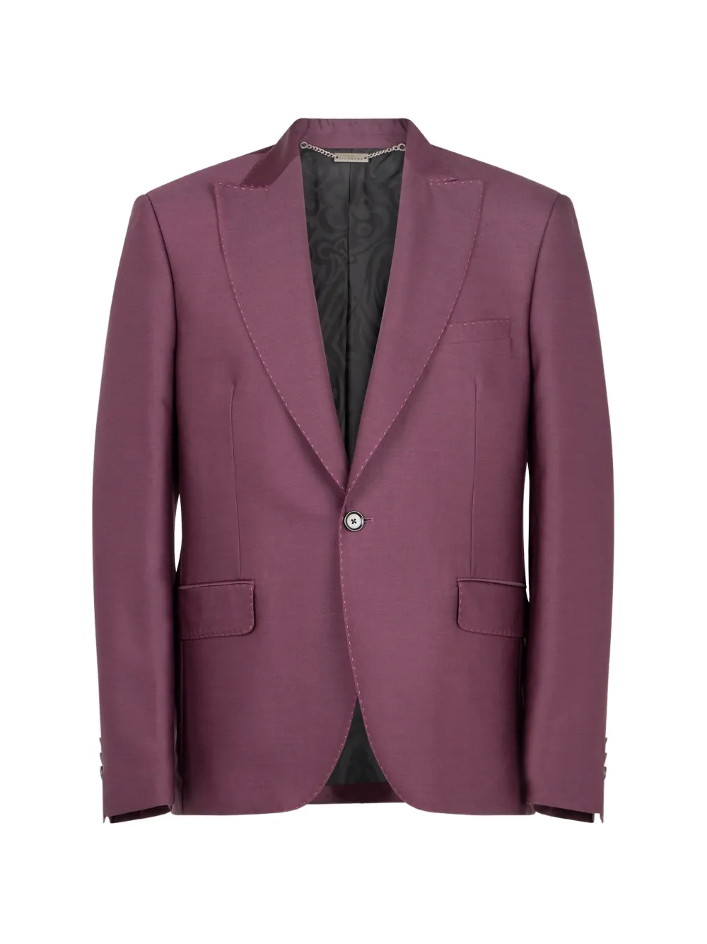 John Richmond topstitched peak-lapel blazer - Viola