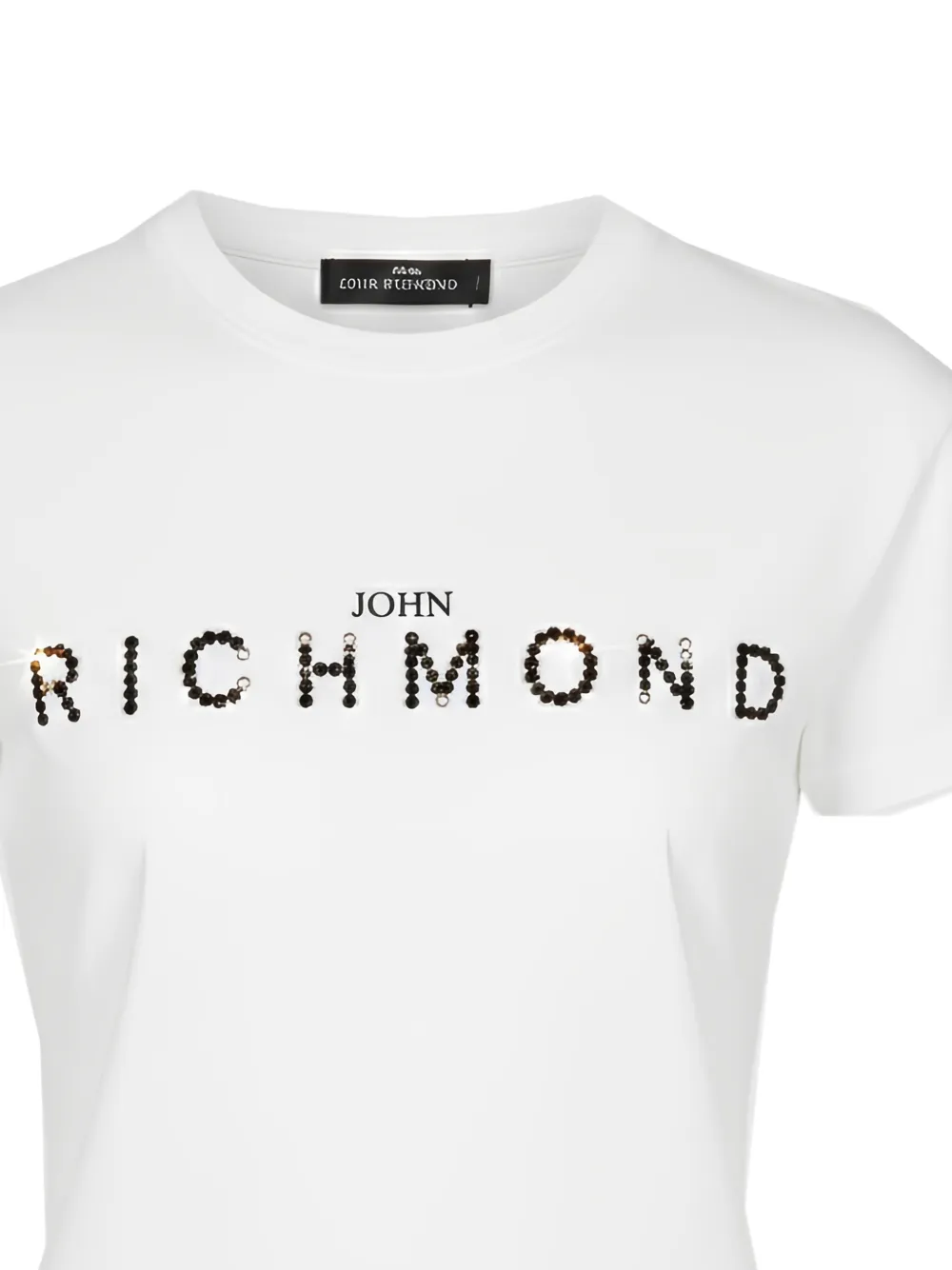 John Richmond T-shirt verfraaid met kristallen Wit