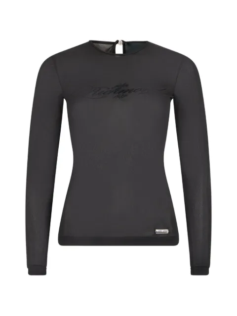 John Richmond logo-embroidered keyhole-back sweatshirt
