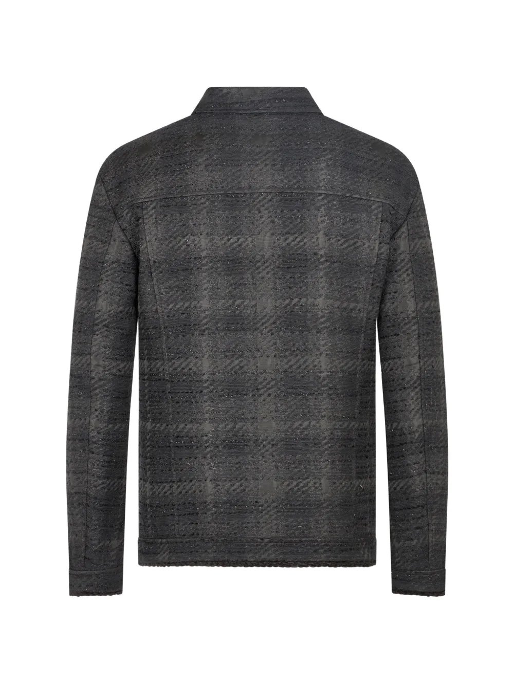 John Richmond Geruit shirtjack met sterknoop Zwart