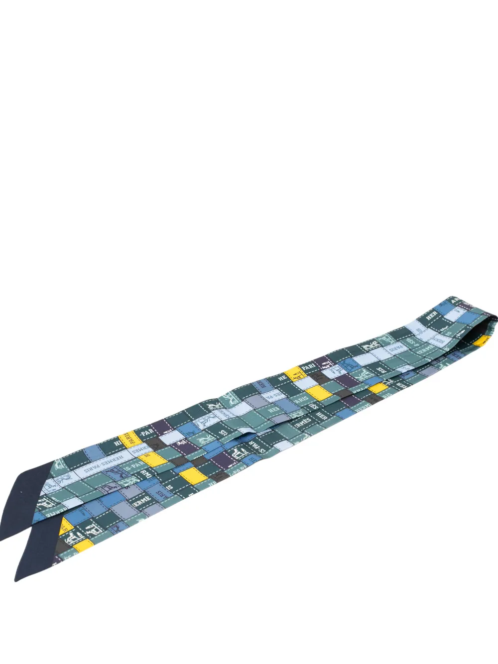 Hermès Pre-Owned 2000-2026 Bolduc au Carre Twilly Seidenschal - Blau