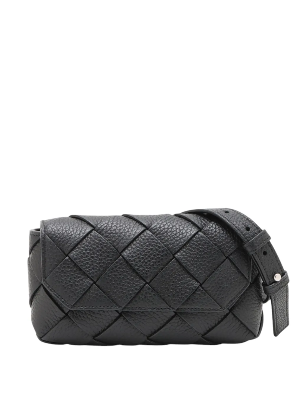 Bottega Veneta Pre-Owned 2020-2026 Grained Calfskin Intreccio Diago belt bag - Nero