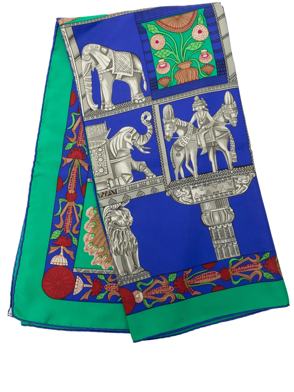 Hermès Pre-Owned 1990-2015 Torana Silk Scarf 90 scarves - Blu