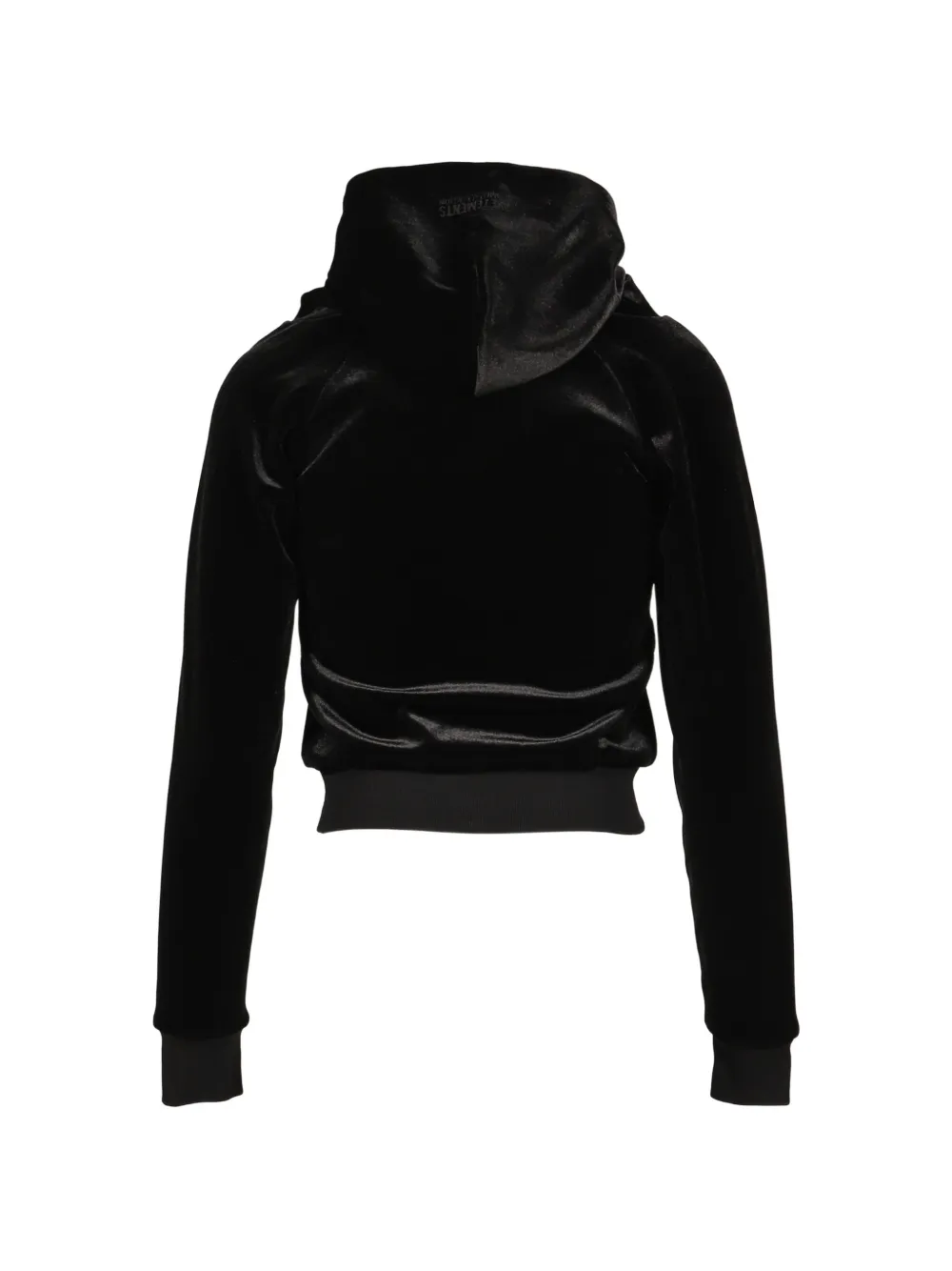 VETEMENTS Fluwelen hoodie met rits Zwart