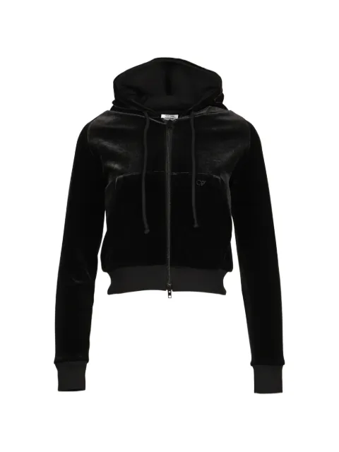 VETEMENTS velvet zip-up hoodie