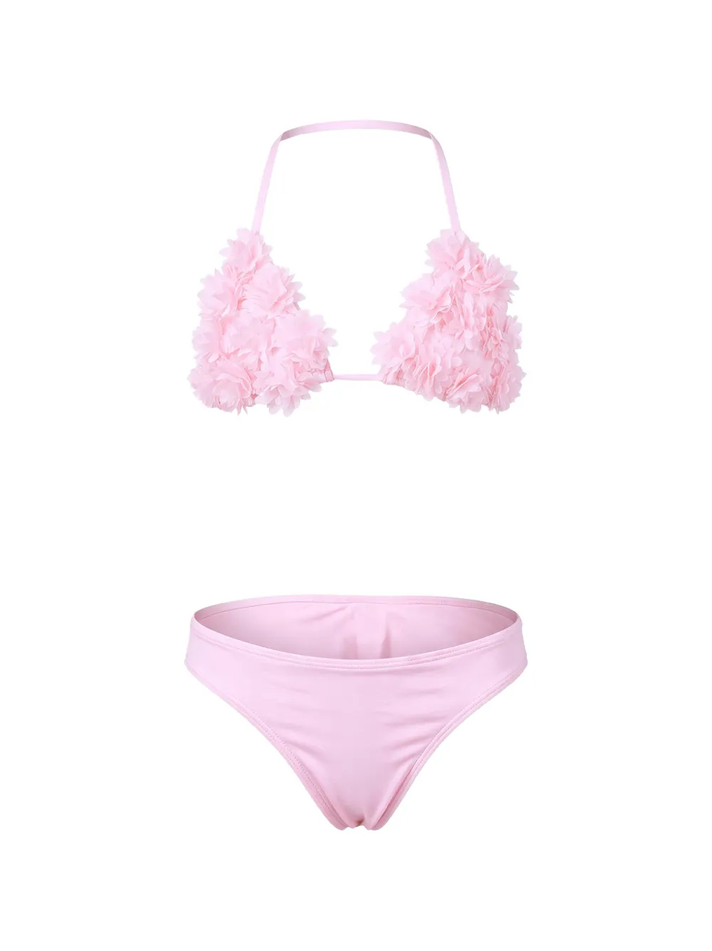 ISLAND COCO Bikini con applicazione a fiori - Rosa