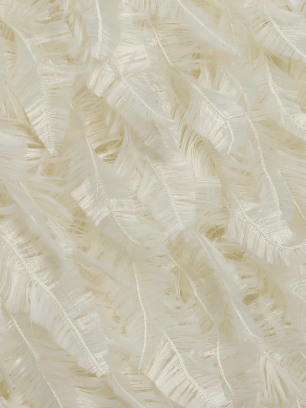 SIMKHAI Fei feathered satin top Wit