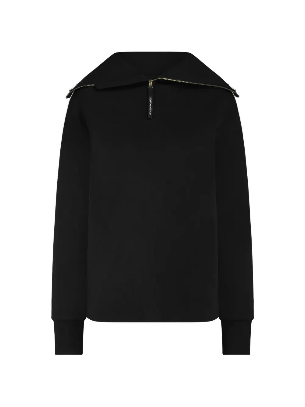 HOUSE OF GRAVITY contrast-trim high-neck sweatshirt - Schwarz