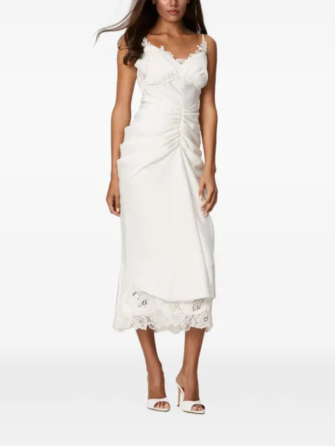 NORINA ST Lace Slip ruched slip midi dress