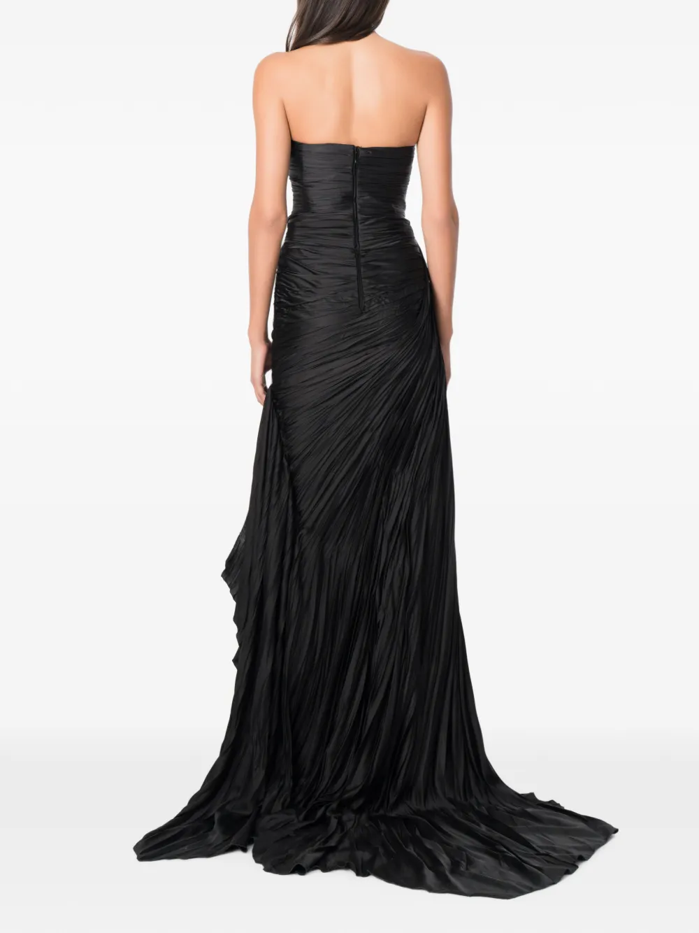 NORINA ST Viva strapless avondjurk met ruches Zwart