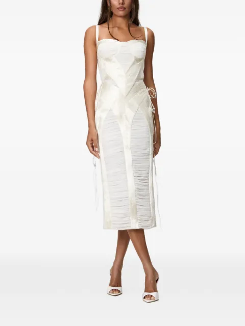 NORINA ST Malena panelled ruched midi dress