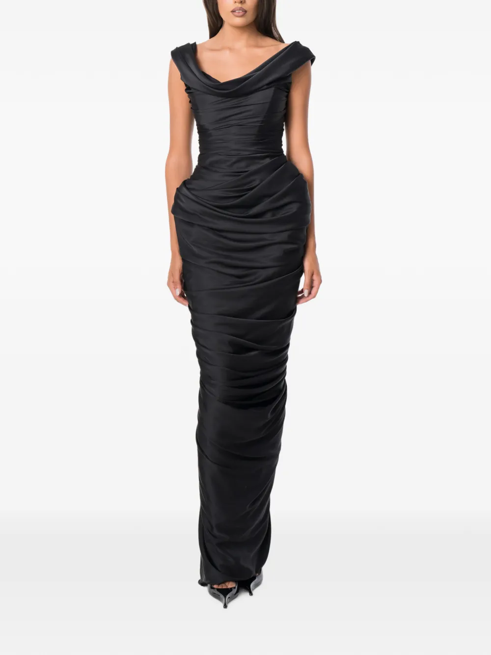 NORINA ST Mia off-shoulder ruched maxi dress