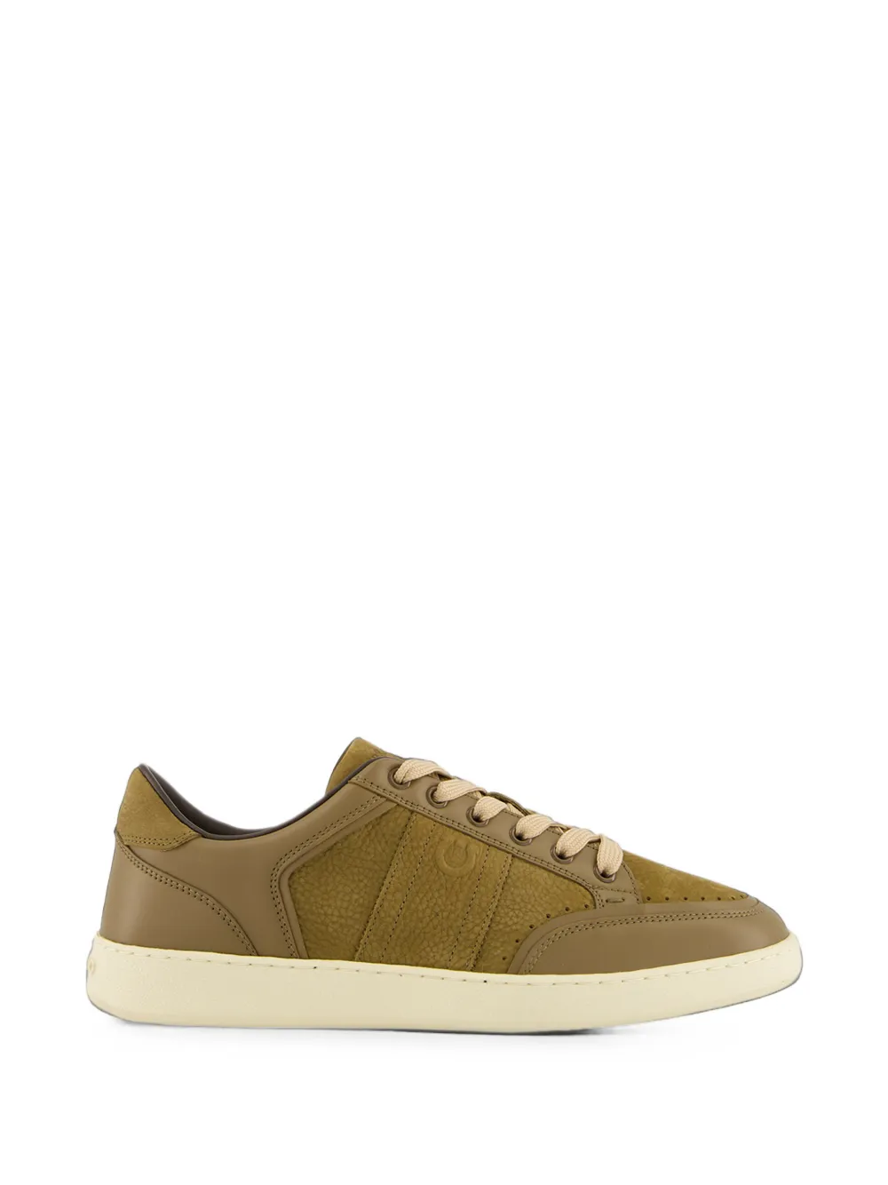Ferragamo low-top sneakers with signature - Marrone