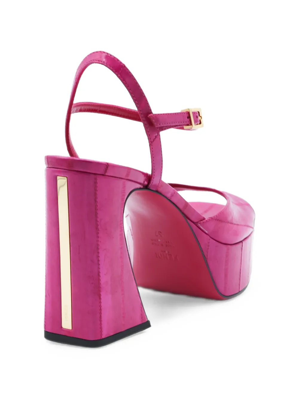 FENDI Arco platform block-heel sandals Roze
