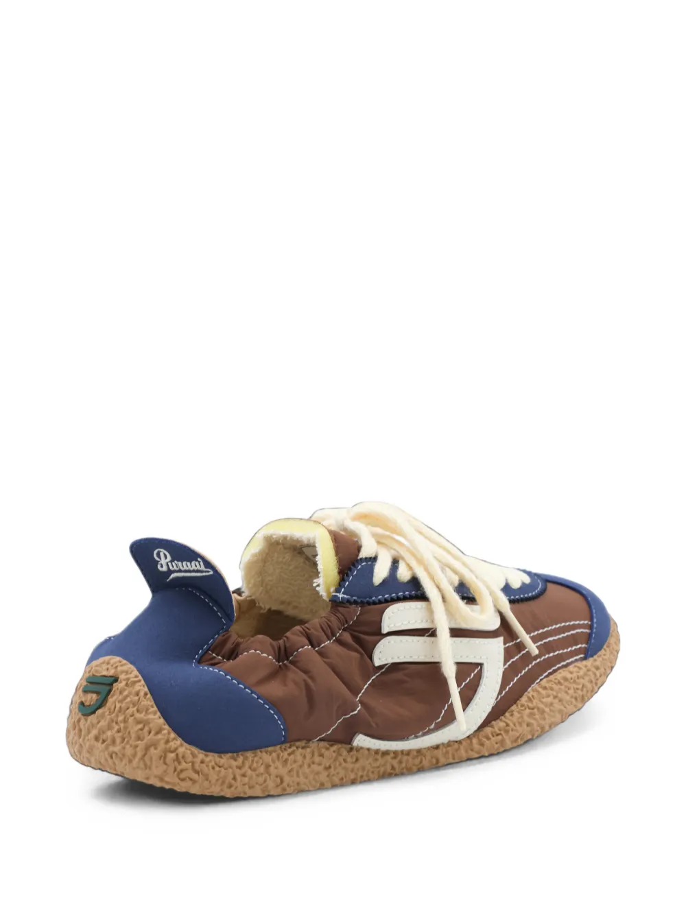 Puraai panelled logo-patch sneakers Bruin