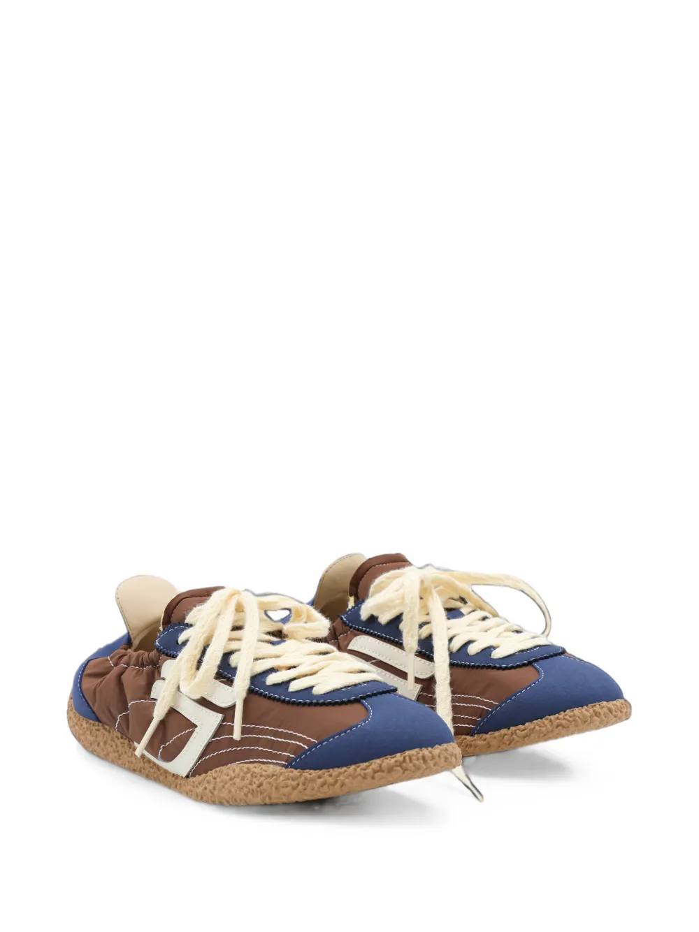 Puraai panelled logo-patch sneakers Bruin