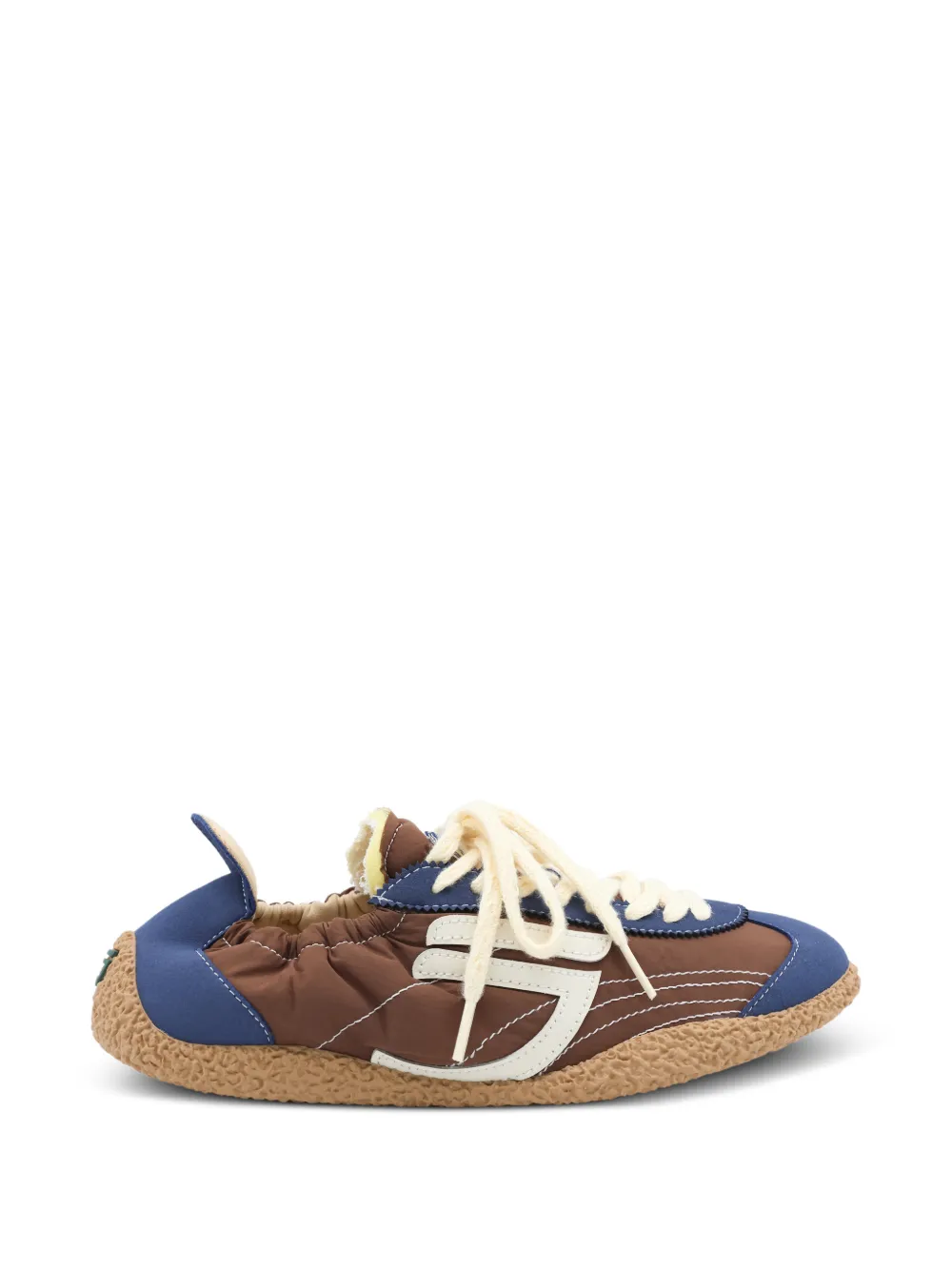 Puraai panelled logo-patch sneakers Bruin