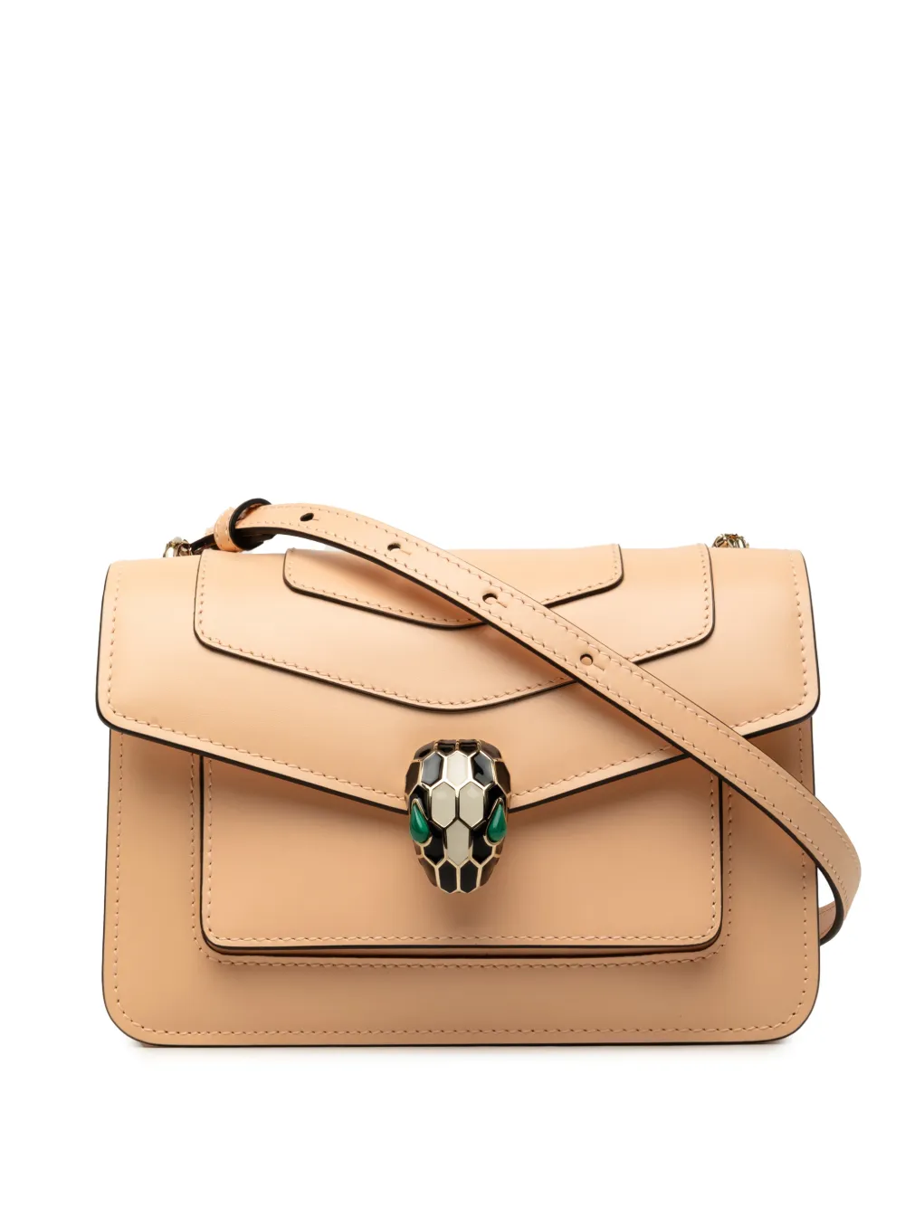 Bvlgari Pre-Owned 2000-2026 Calfskin Serpenti Forever crossbody bag - Nude