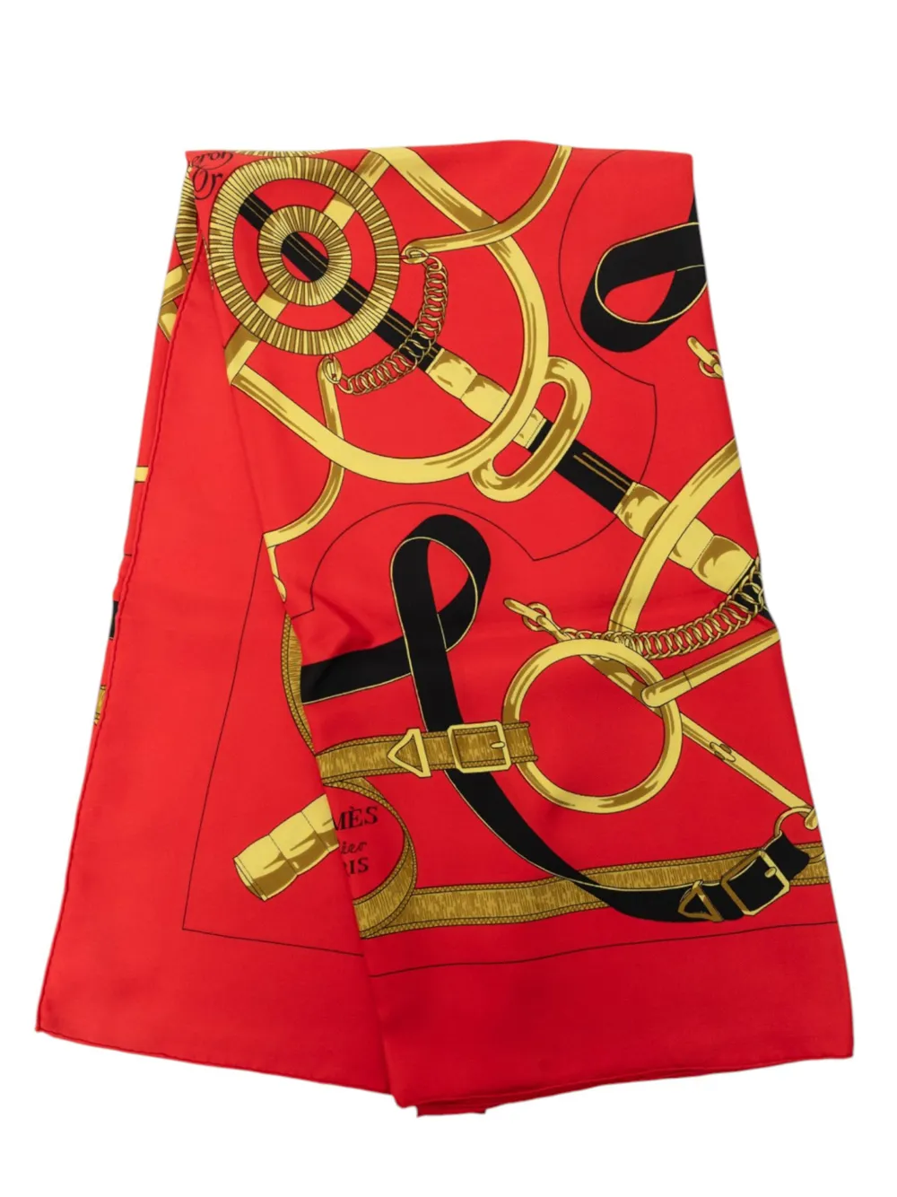 Hermès Pre-Owned 1990-2010 Eperon d'Or Schal aus Seide 90cm - Rot