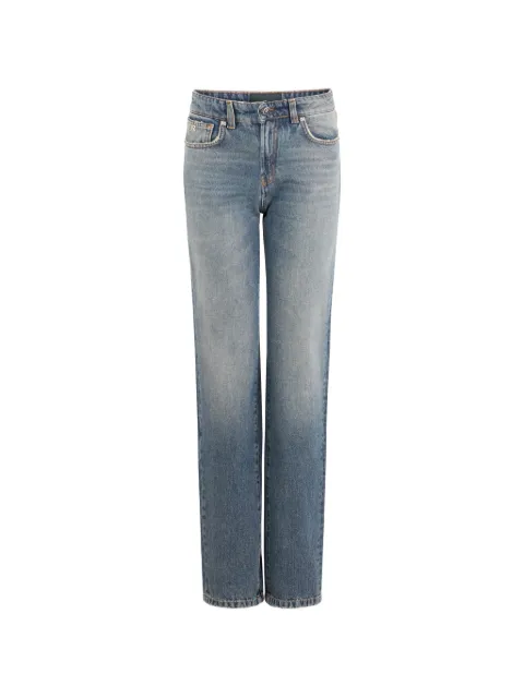 John Richmond washed straight-leg jeans