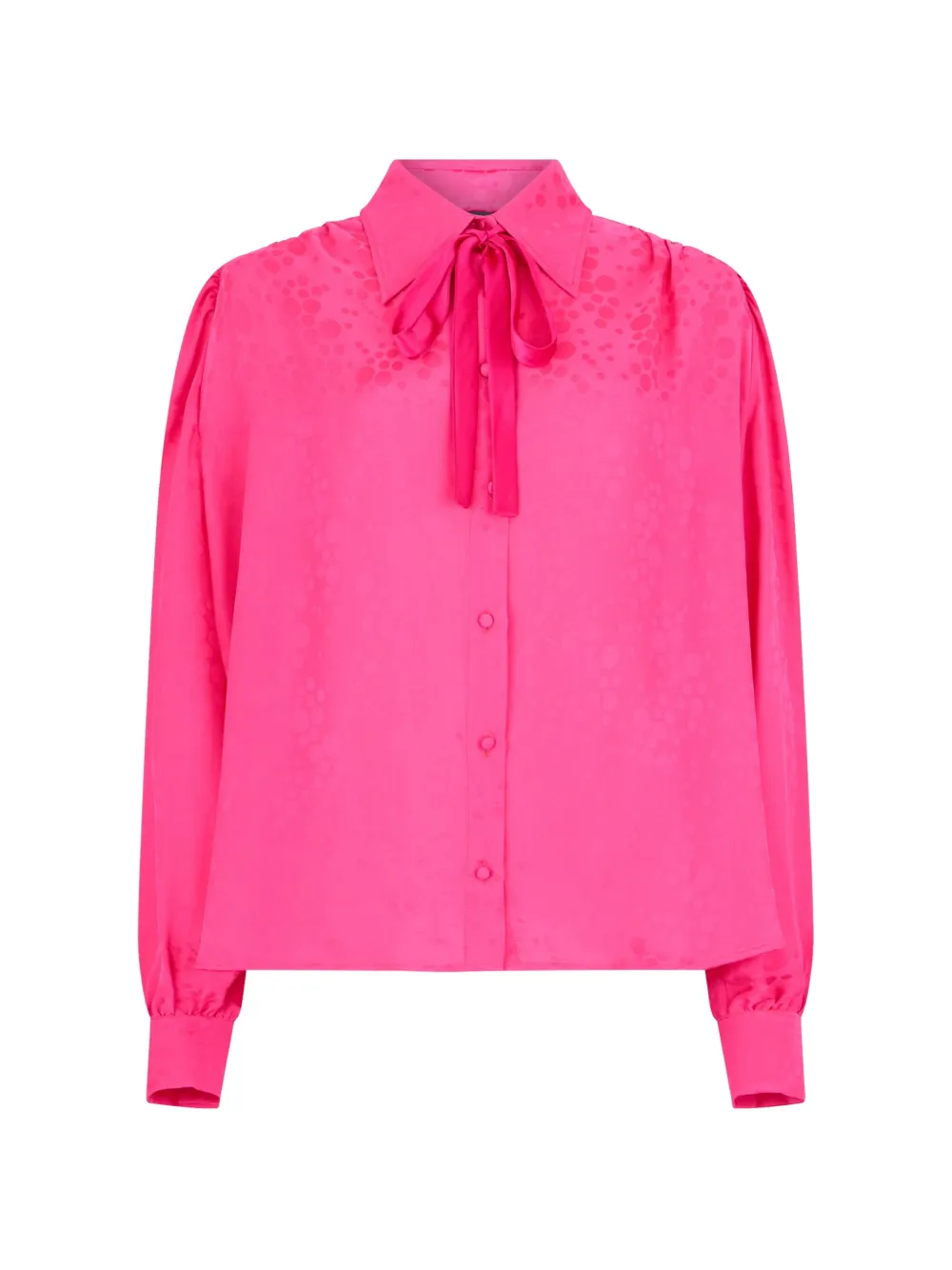 John Richmond Blouse met strikdetail en jacquard-effect Roze