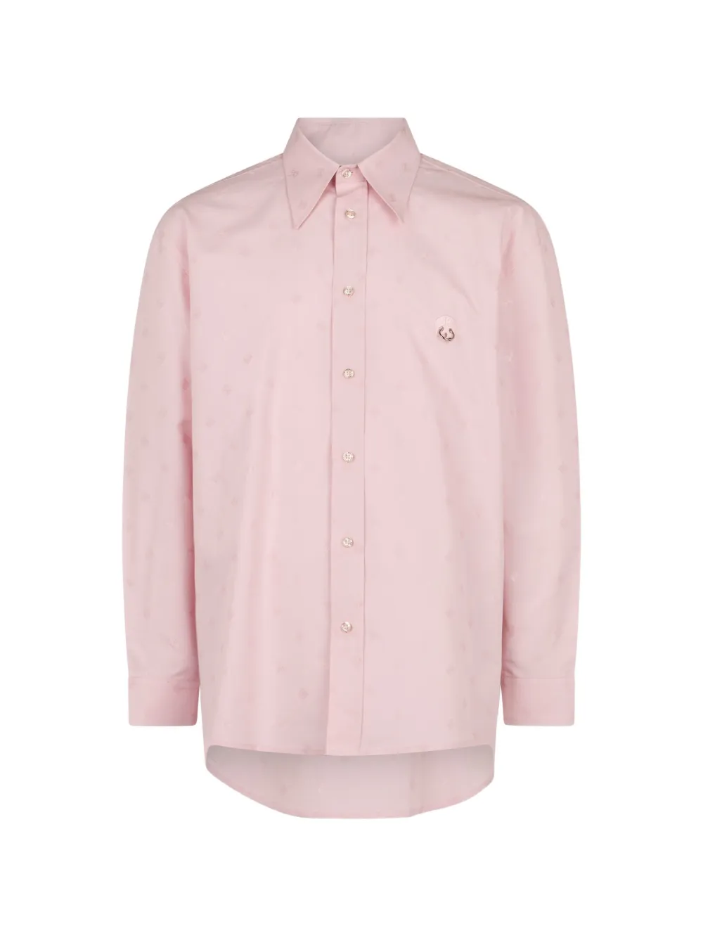 John Richmond logo-embroidered long-sleeve shirt | Pink | Image 1