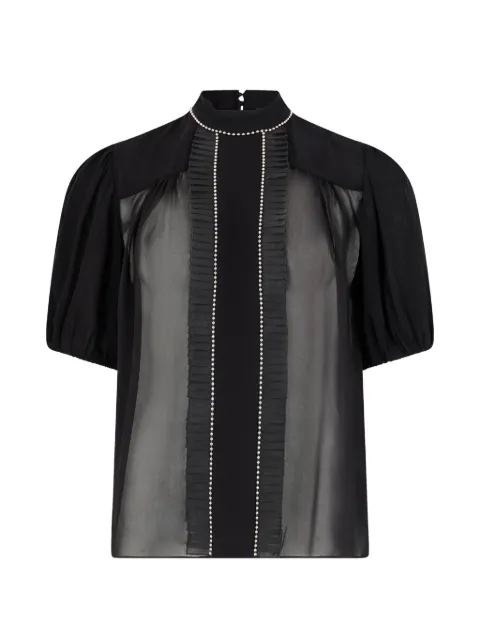 John Richmond blusa con detalles de cristal