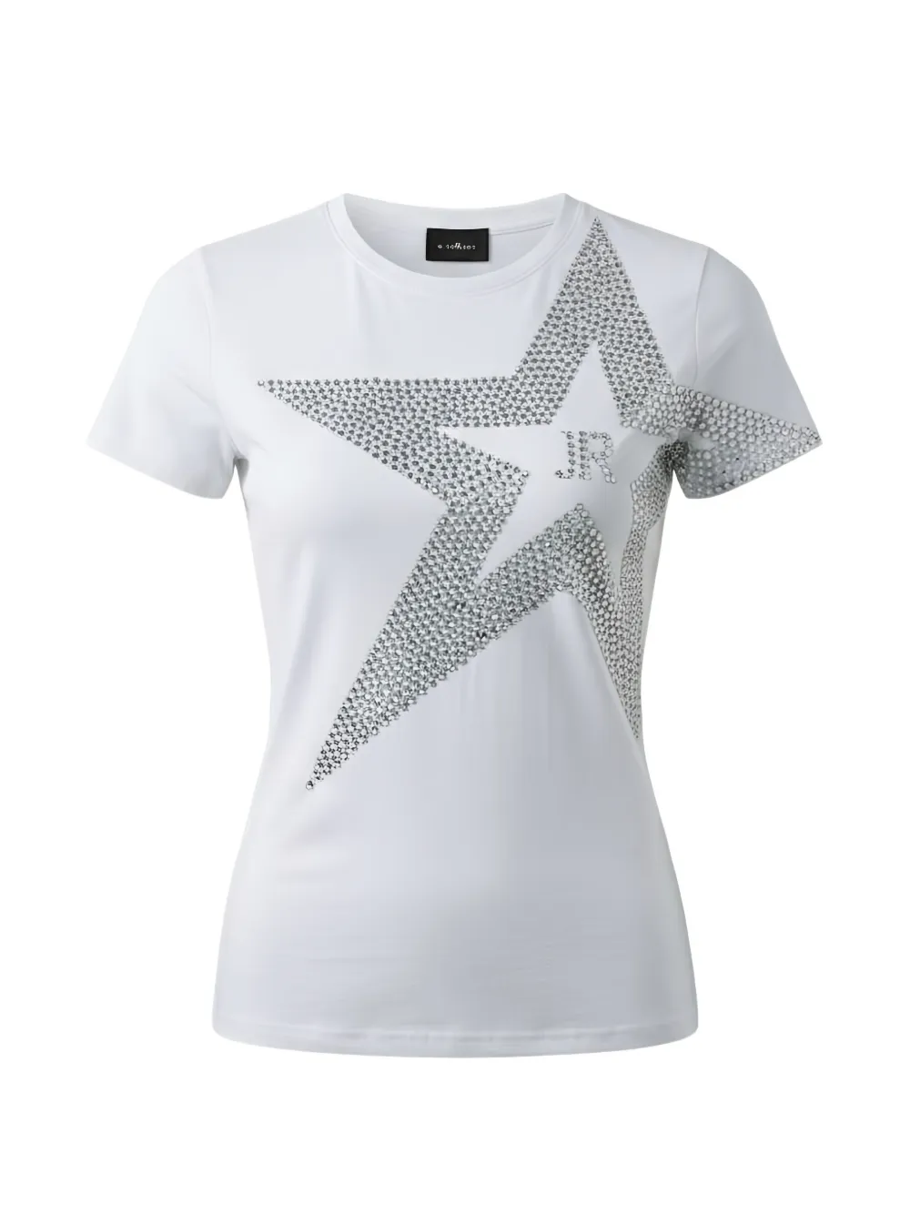 John Richmond rhinestone-embellished star-motif T-shirt Wit