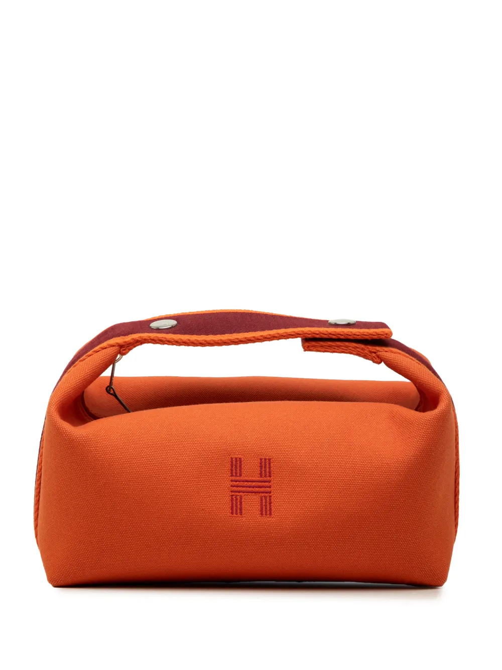 Hermès Pre-Owned 2012-2026 Small Toile Bride A Brac Case vanity bag - Orange