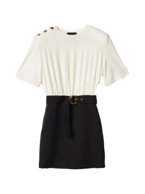 Gaëlle Paris belted button-detail mini dress