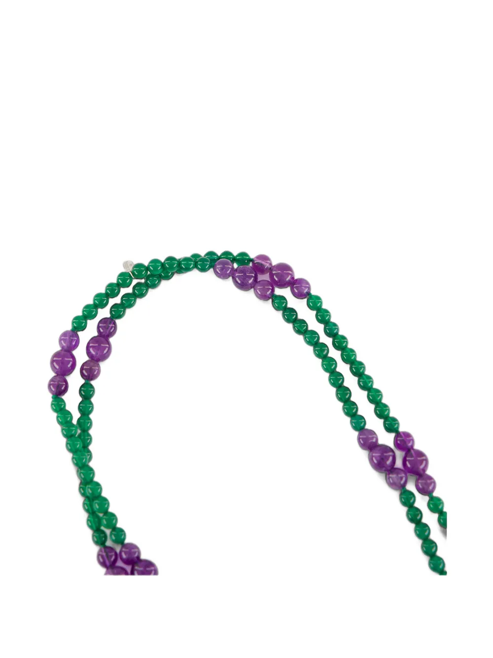 LE SUNDIAL colour-block beaded necklace - Grün
