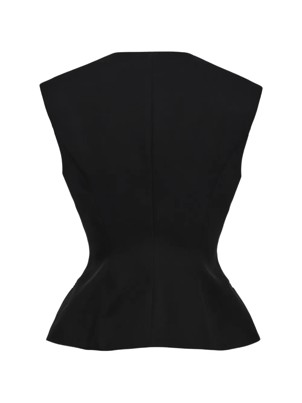 Magda Butrym Mouwloze top met peplum-print Zwart