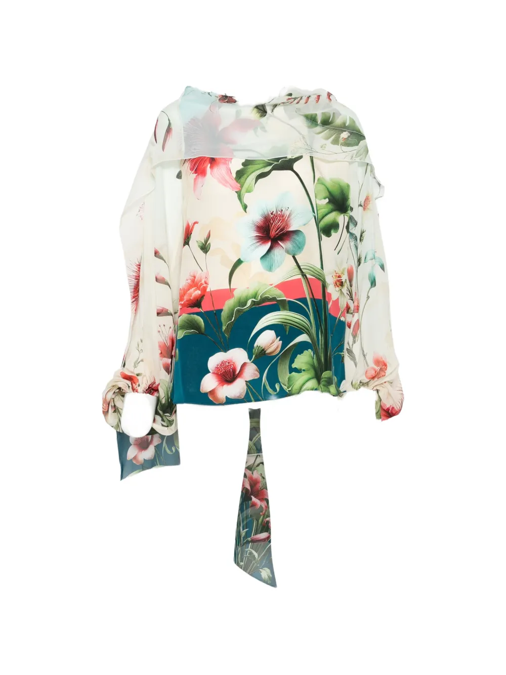F.r.s For Restless Sleepers Floral-print Blouse In Multi