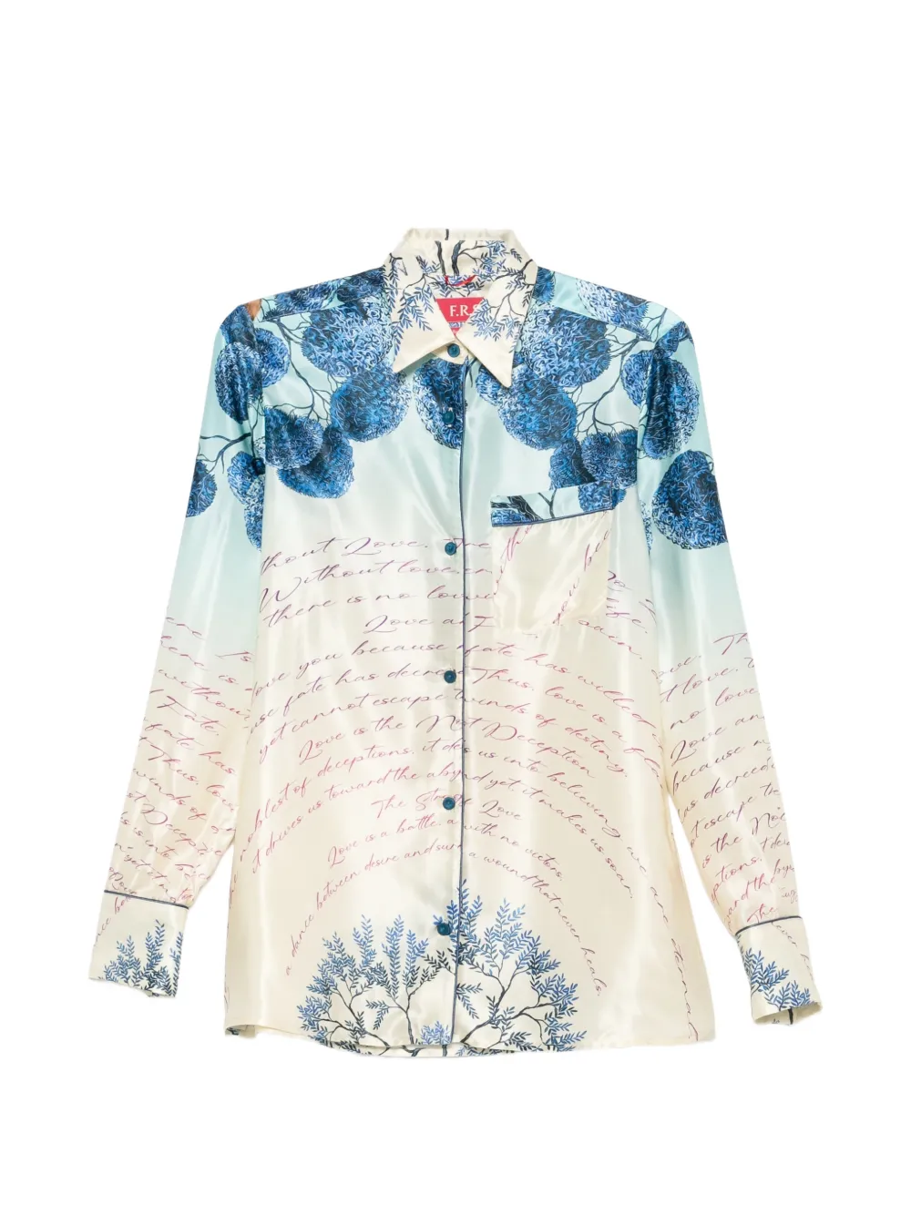 F.r.s For Restless Sleepers Graphic-print Button-down Shirt In Multi