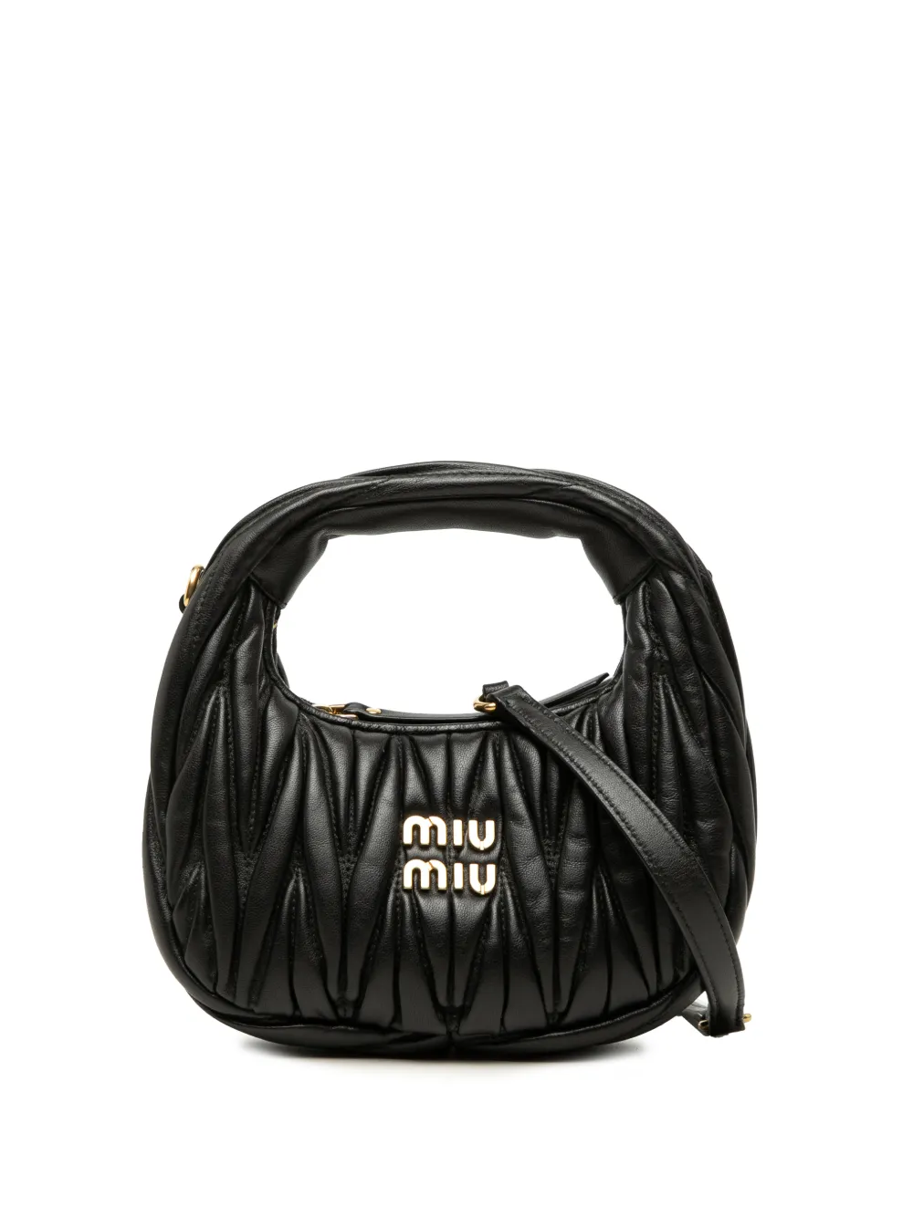Miu Miu Pre-Owned 2010-2026 Mini Matelasse Nappa Wander Bag satchel - Nero