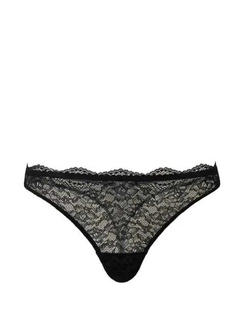 TWINSET lace-panel tulle g-string
