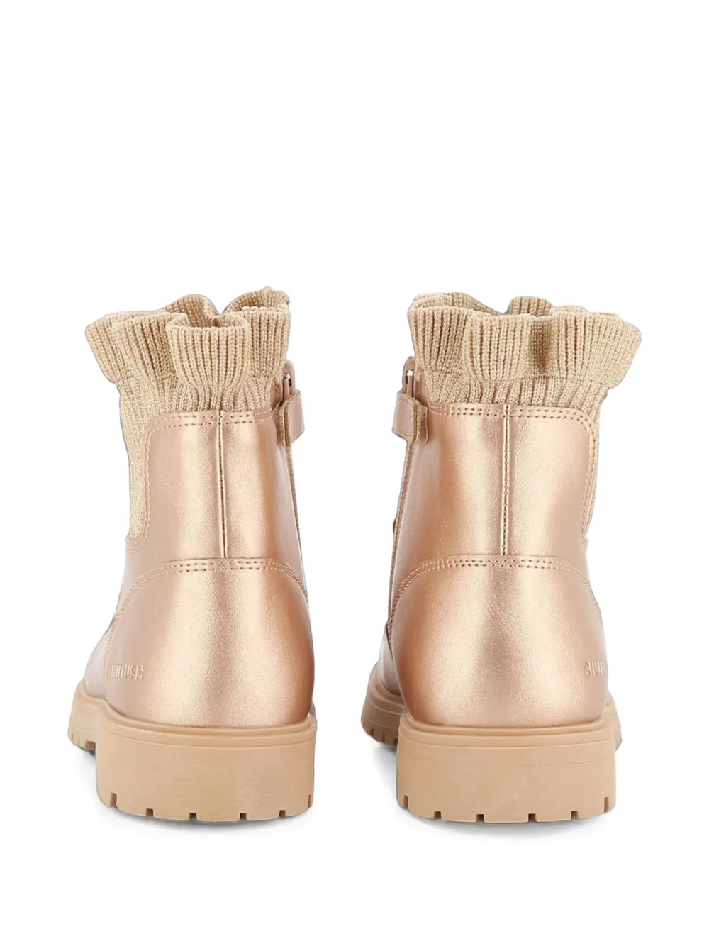 Billieblush metallic ruffled-trim boots Goud