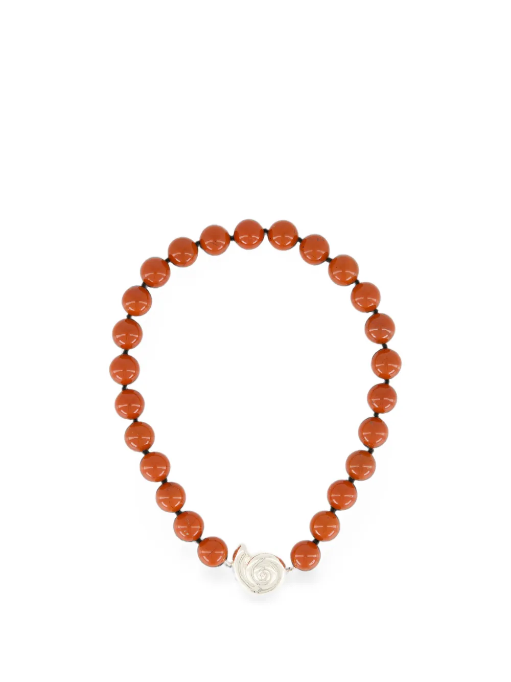 LE SUNDIAL Nautilus beaded jasper necklace - Rosso