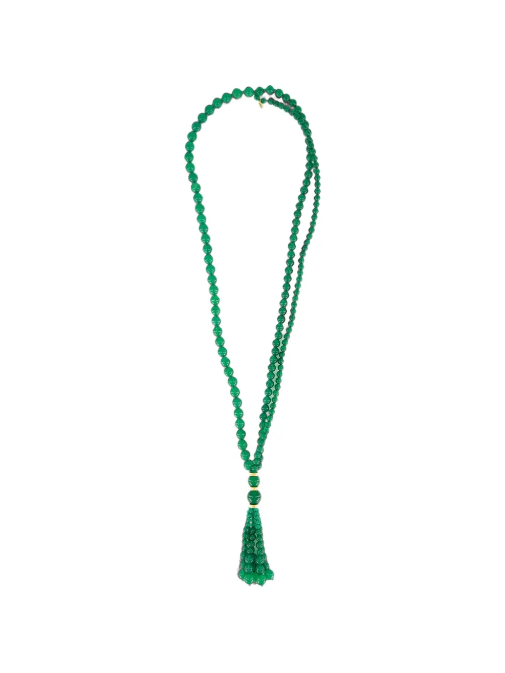 LE SUNDIAL Venice Opera beaded tasselled necklace - Verde