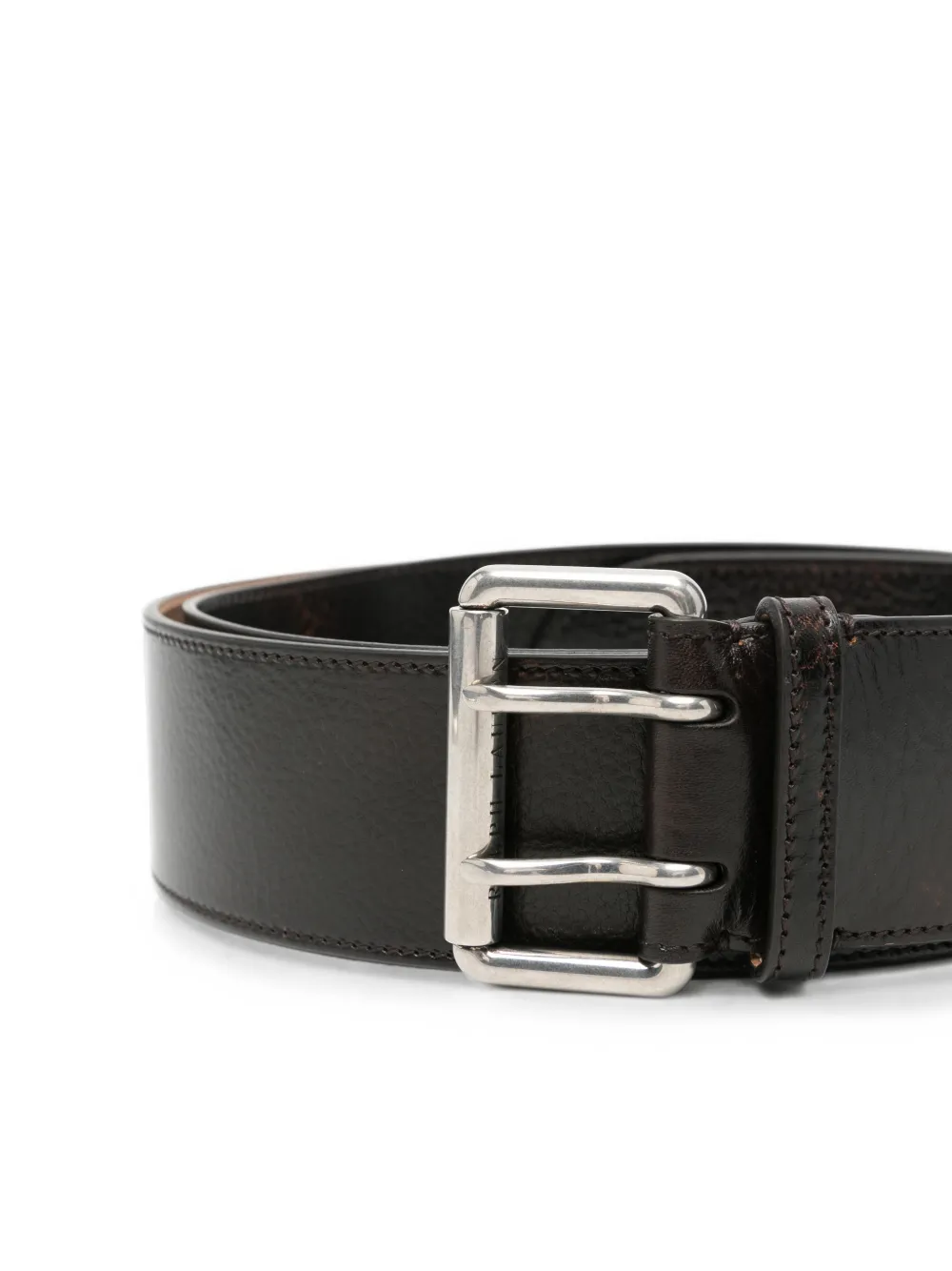 Lauren Ralph Lauren Leren riem met dubbele pin Bruin
