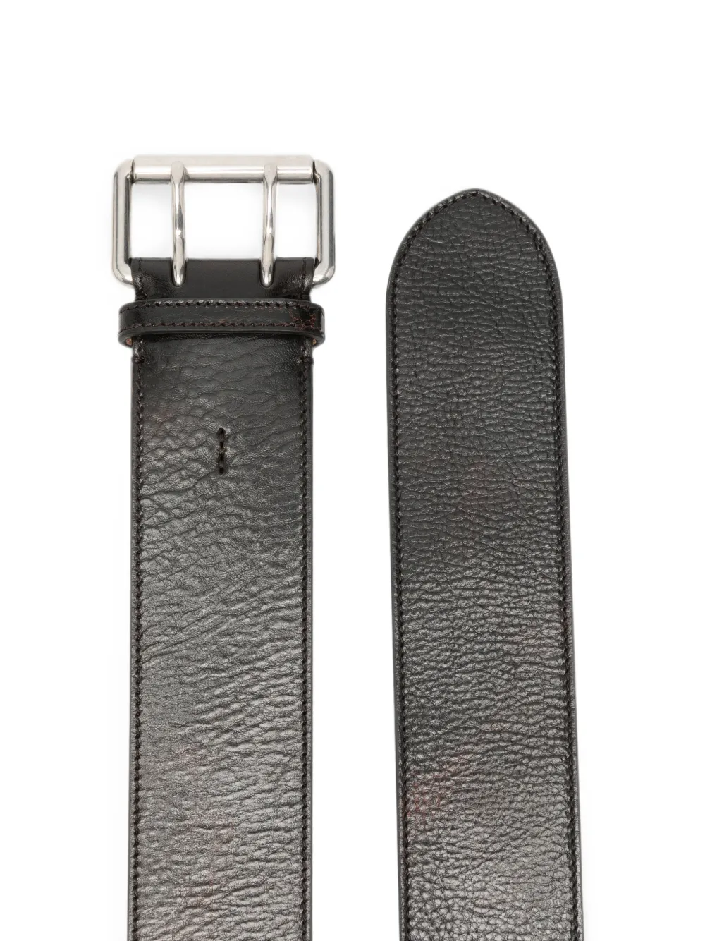 Lauren Ralph Lauren Leren riem met dubbele pin Bruin
