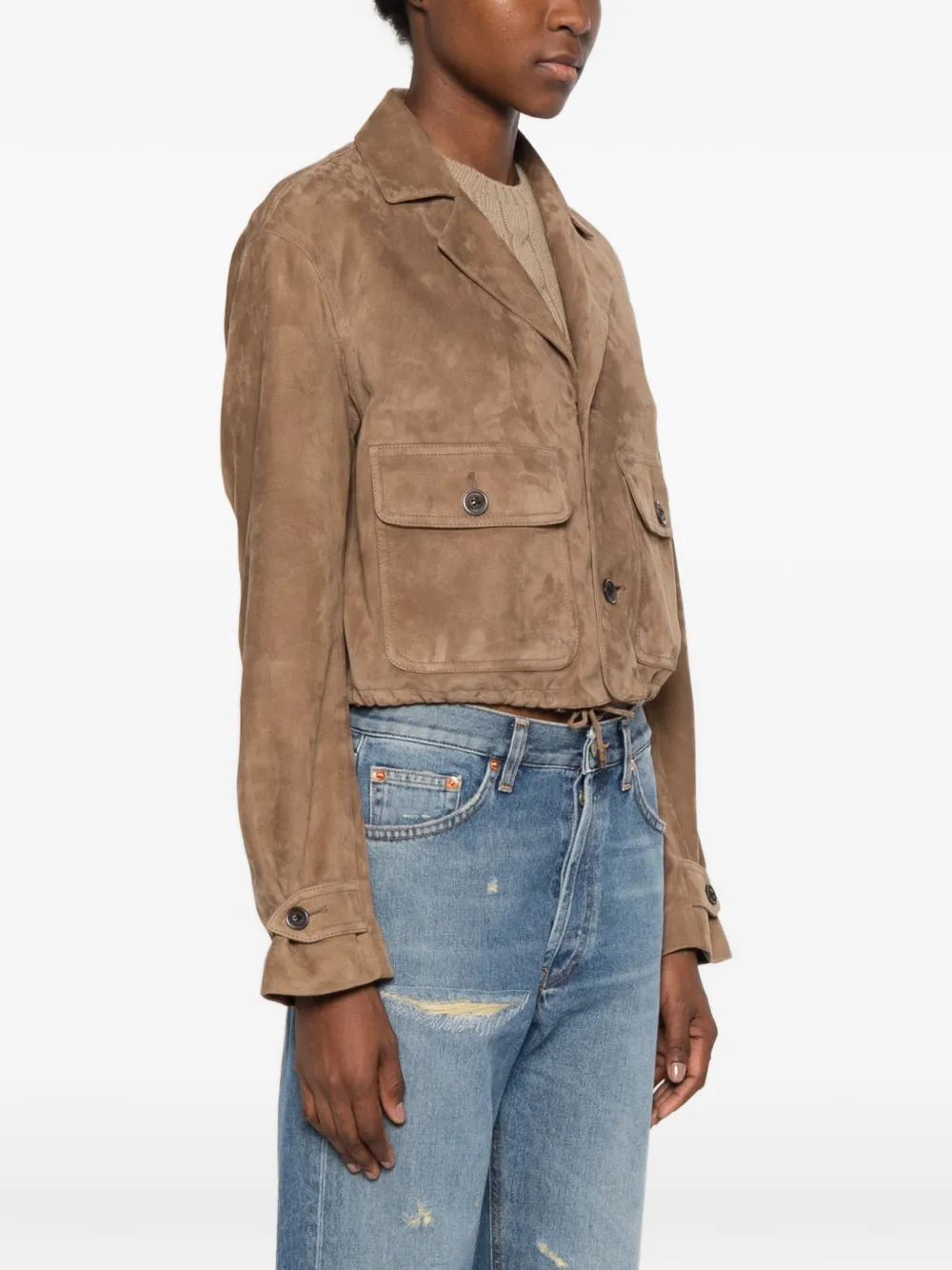 Lauren Ralph Lauren suede cropped jacket Bruin